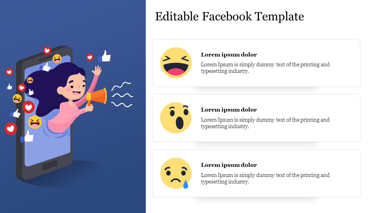 Editable Facebook Template